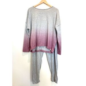 NWT Lucky Brand Pink Ombre Pajama Set